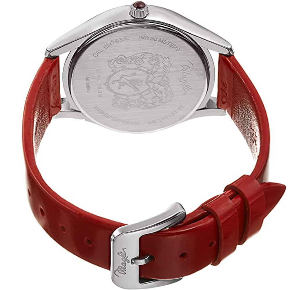 Bruno Magli Alessia 1381 Quartz White Dial Ladies Watch 36mm Red Band 29.191381.SR